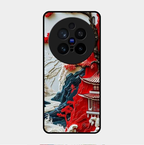 Whispers of Sakura Waves Metal Case Cover For Vivo - ShopOnCliQ