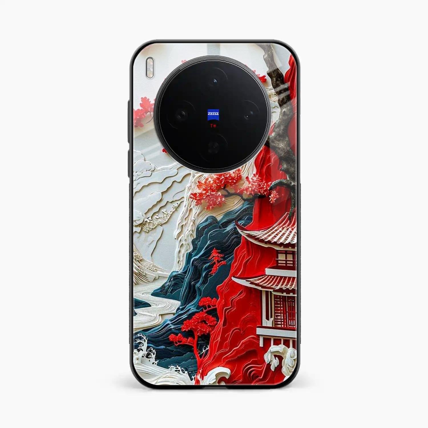 Whispers of Sakura Waves Glass Case Cover For Vivo X300 5G