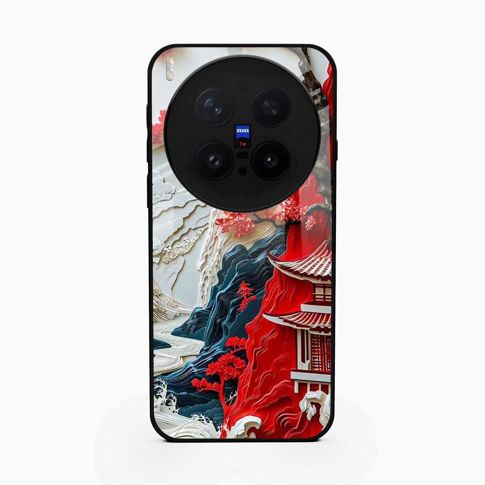Whispers of Sakura Waves Glass Case Cover For Vivo X300 Pro 5G