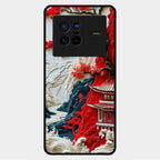 Whispers of Sakura Waves Glass Case Cover For Vivo X80 5G