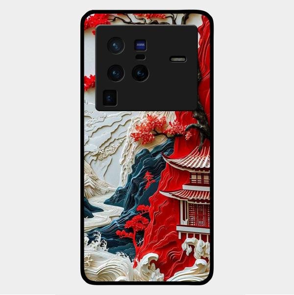 Whispers of Sakura Waves Metal Case Cover For Vivo - ShopOnCliQ