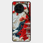 Whispers of Sakura Waves Glass Case Cover For Vivo X90 5G