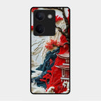 Whispers of Sakura Waves Glass Case Cover For Vivo Y300 Plus 5G