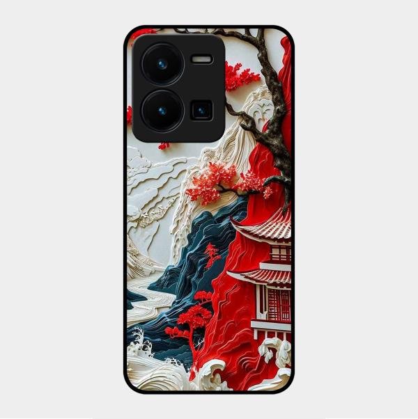 Whispers of Sakura Waves Metal Case Cover For Vivo - ShopOnCliQ