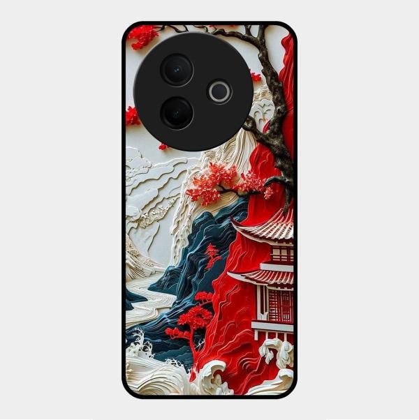 Whispers of Sakura Waves Metal Case Cover For Vivo - ShopOnCliQ