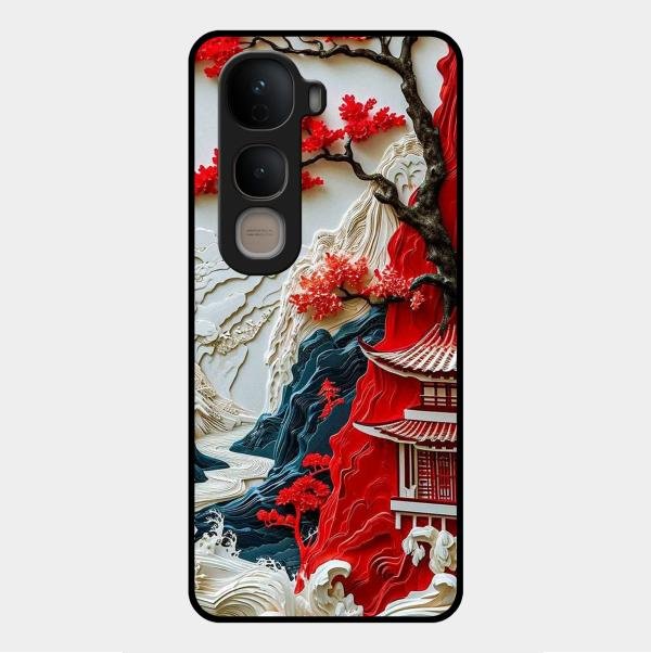 Whispers of Sakura Waves Metal Case Cover For Vivo - ShopOnCliQ