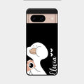 White Duck Glass Case Cover For Google Pixel 8 5G