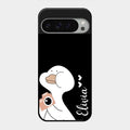 White Duck Glass Case Cover For Google Pixel 9 Pro Xl