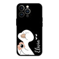 White Duck Glass Case Cover For iPhone 13 Pro Max