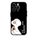 White Duck Glass Case Cover For iPhone 14 Pro Max