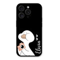 White Duck Glass Case Cover For iPhone 15 Pro Max