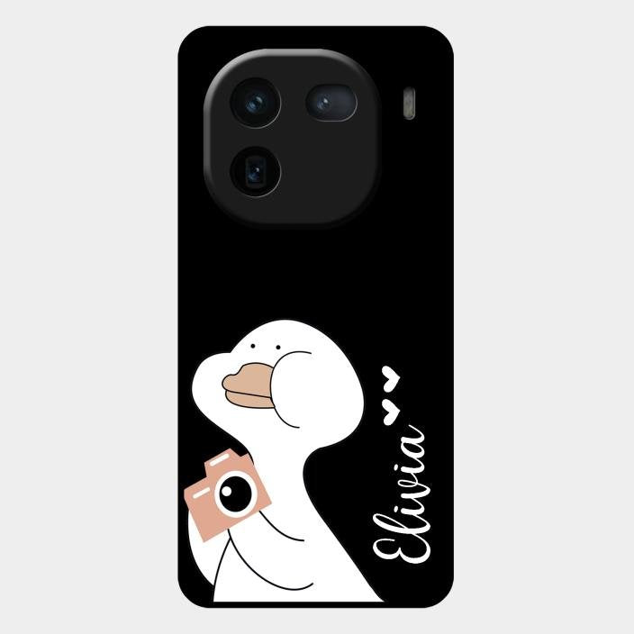 White Duck Glass Case Cover For Iqoo 12 5G