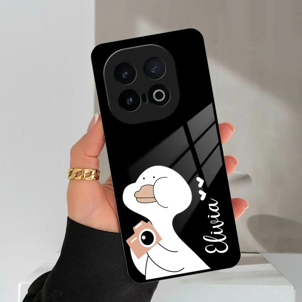 White Duck Glass Case Cover For iQOO - ShopOnCliQ