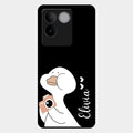 White Duck Glass Case Cover For Iqoo Z7 Pro 5G