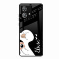 White Duck Glass Case Cover For Motorola Edge 40 5G