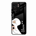 White Duck Glass Case Cover For Motorola Edge 40