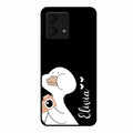 White Duck Glass Case Cover For Motorola g84 5G