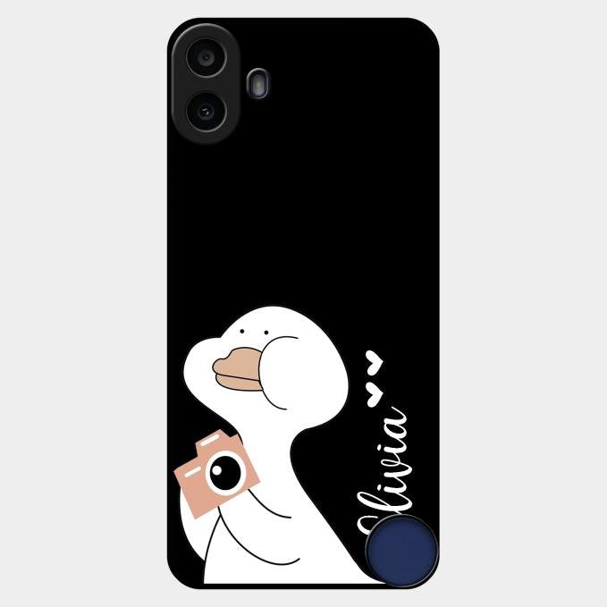 White Duck Glass Case Cover For Nothing Cmf Phone 1