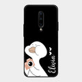 White Duck Glass Case Cover For Oneplus 7 Pro