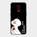 White Duck Glass Case Cover For Oneplus 7