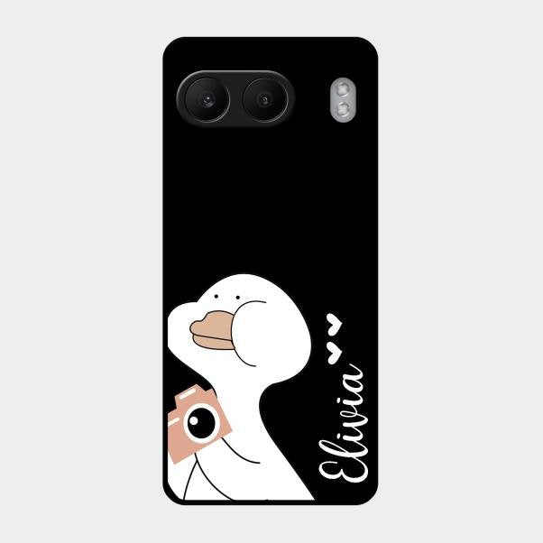 White Duck Glass Case Cover For Oneplus Nord 4 5G
