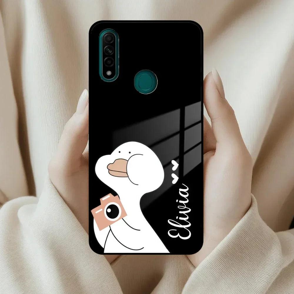 White Duck Glass Case Cover For Oppo - ShopOnCliQ
