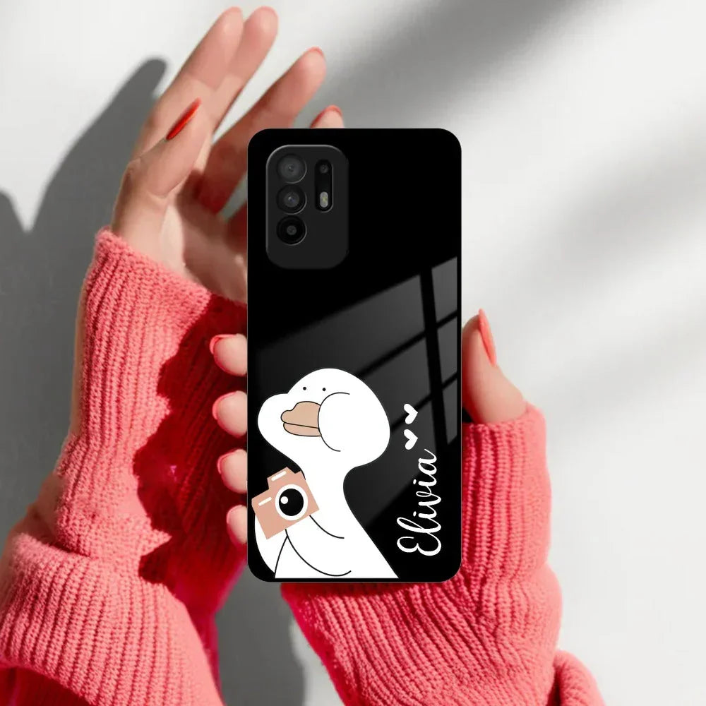 White Duck Glass Case Cover For Oppo - ShopOnCliQ