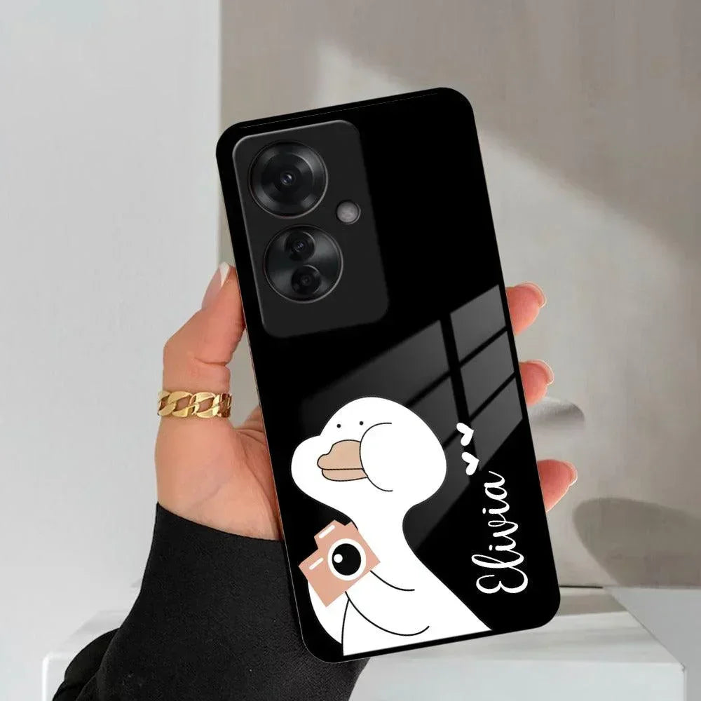 White Duck Glass Case Cover For Oppo - ShopOnCliQ
