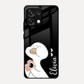 White Duck Glass Case Cover For Oppo F31 5G