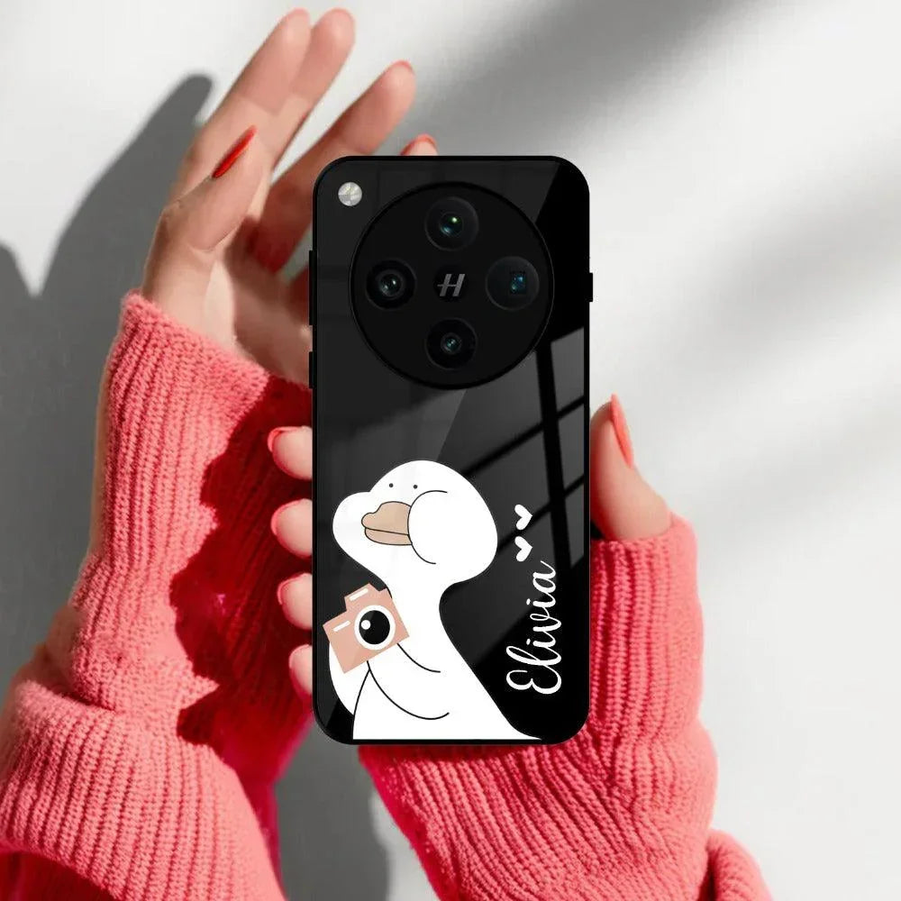 White Duck Glass Case Cover For Oppo - ShopOnCliQ
