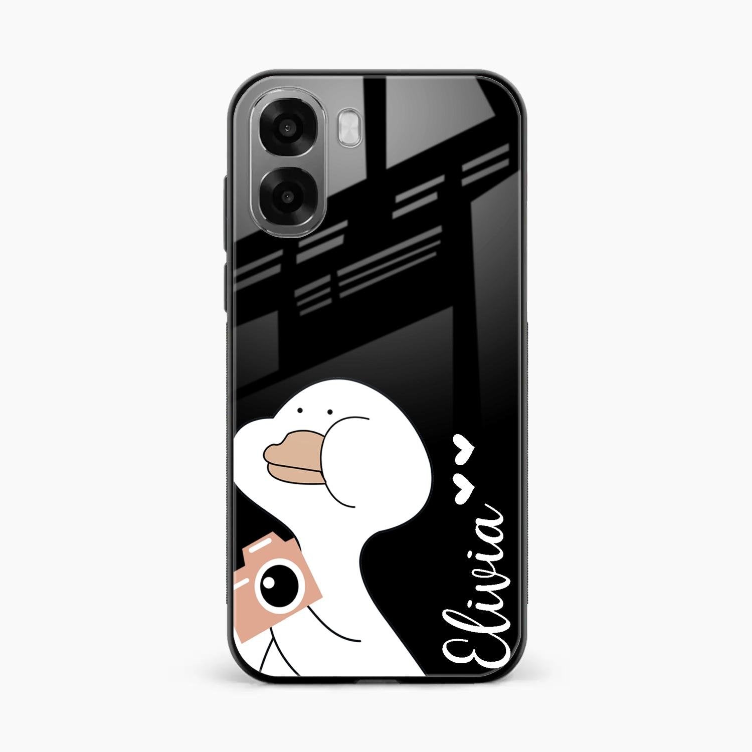 White Duck Glass Case Cover For Oppo K14x 5G