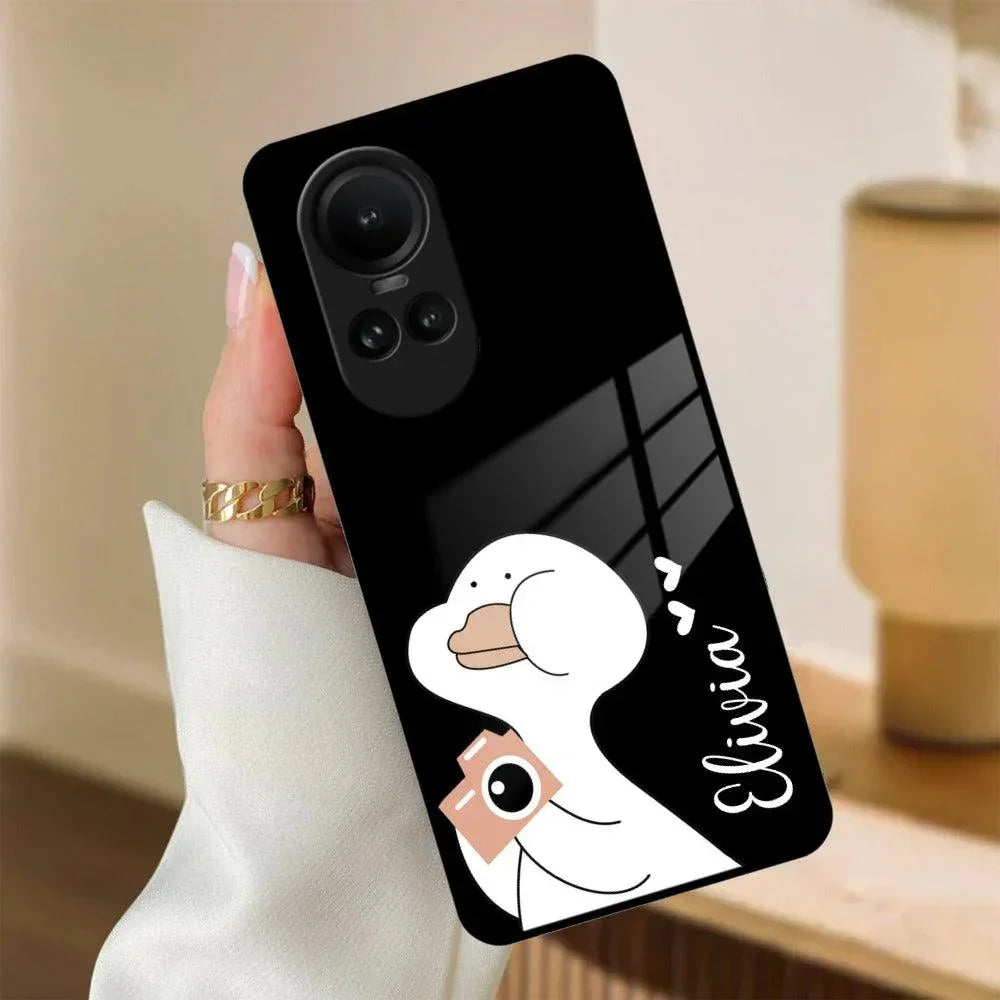 White Duck Glass Case Cover For Oppo - ShopOnCliQ
