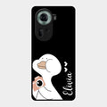 White Duck Glass Case Cover For Oppo Reno 11 5G