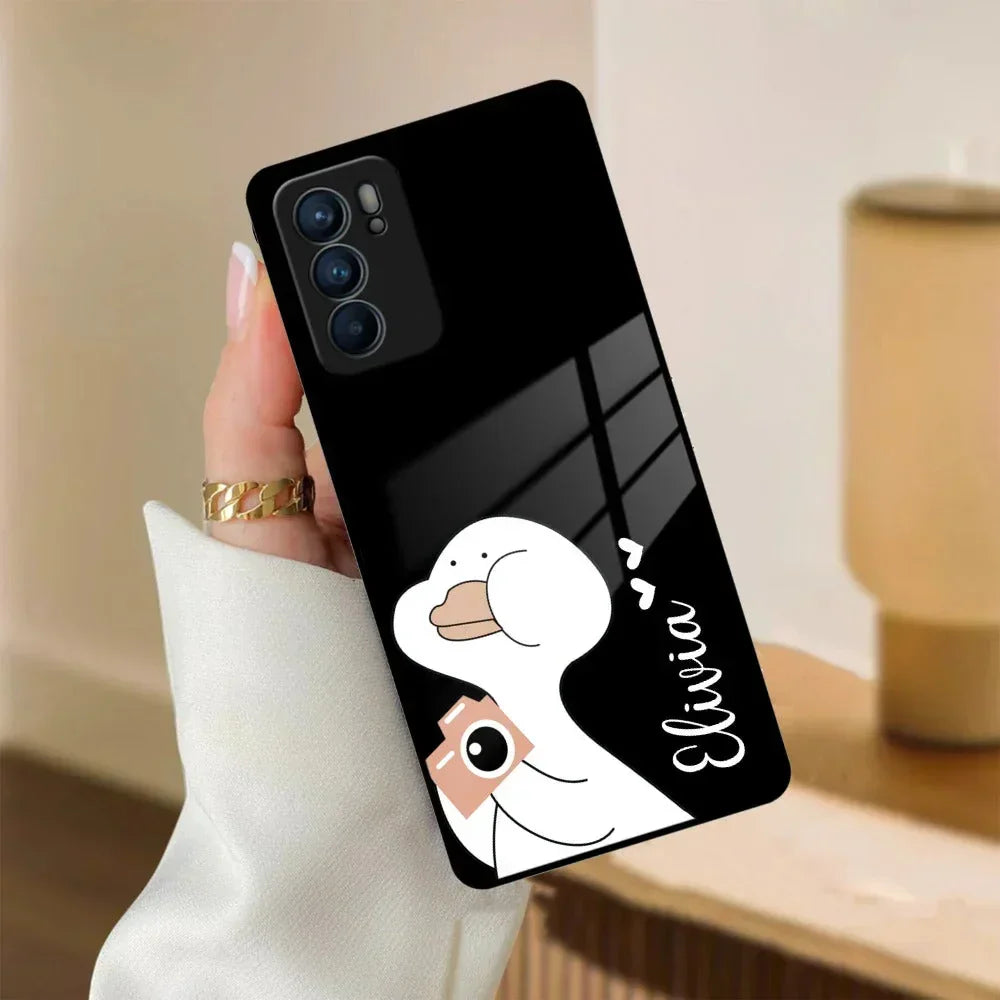 White Duck Glass Case Cover For Oppo - ShopOnCliQ