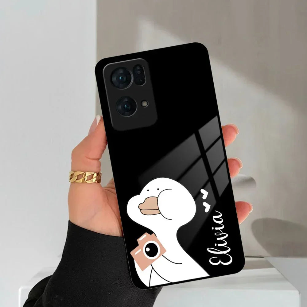 White Duck Glass Case Cover For Oppo - ShopOnCliQ