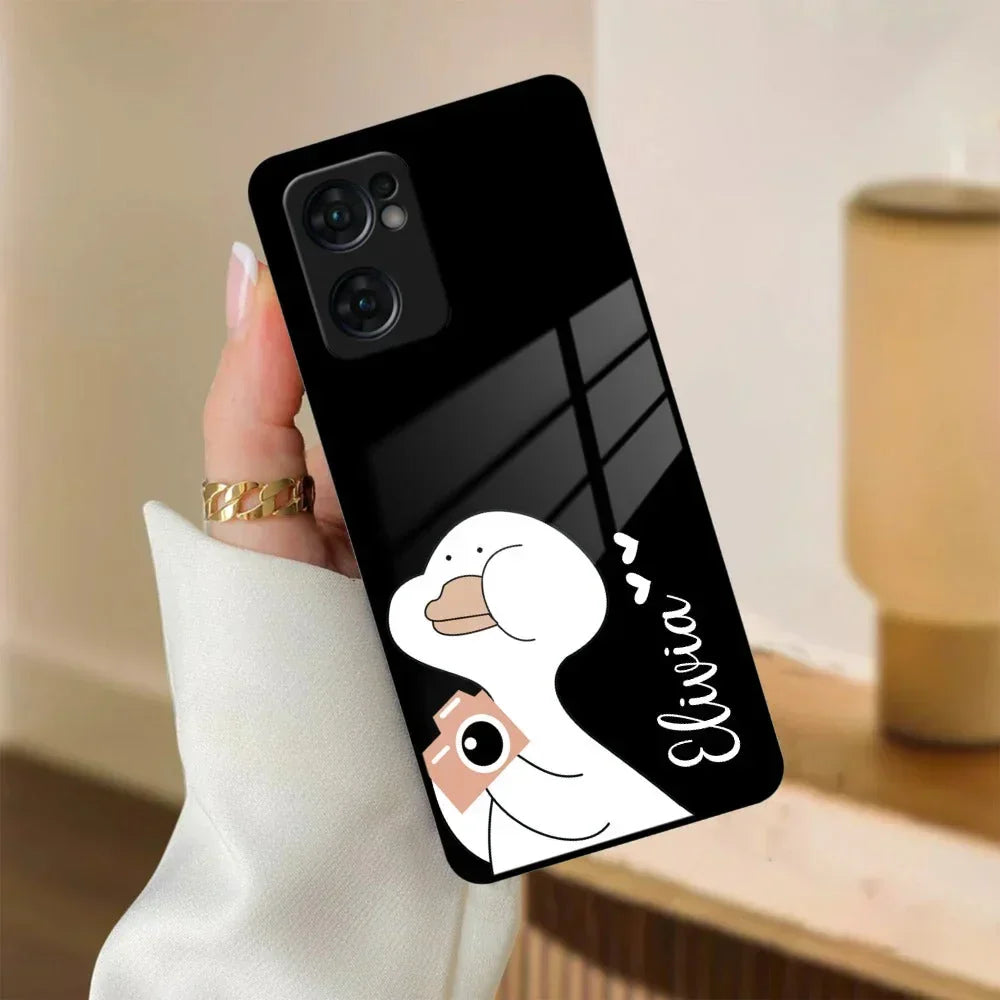 White Duck Glass Case Cover For Oppo - ShopOnCliQ
