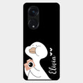 White Duck Glass Case Cover For Oppo Reno 8T 5G