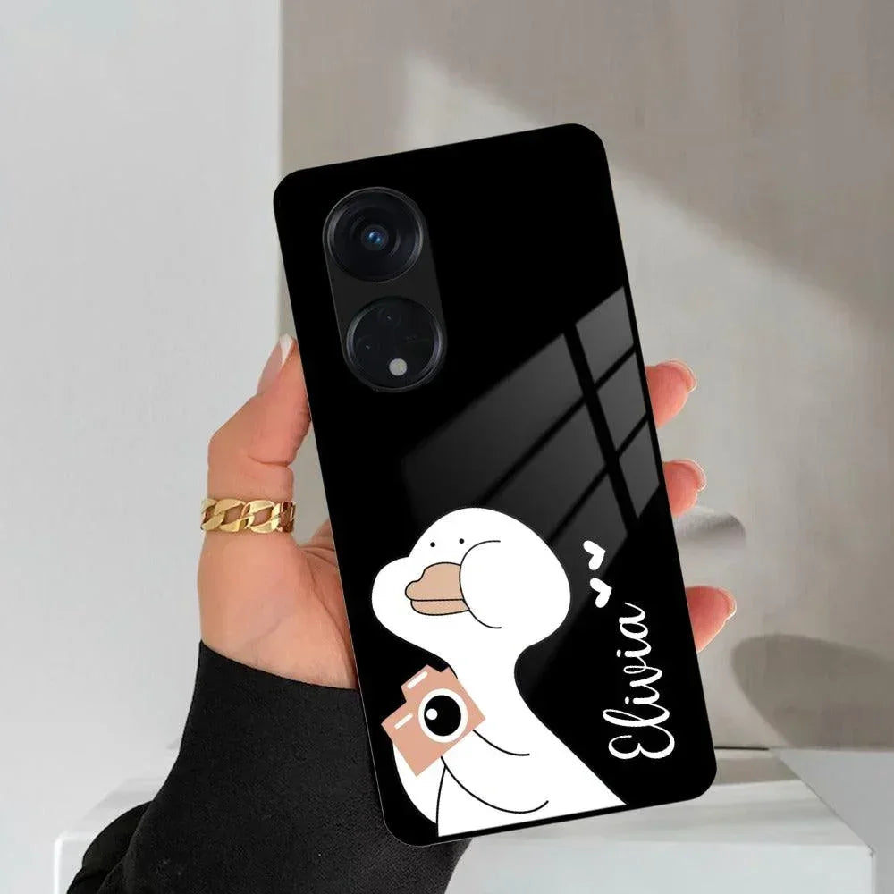 White Duck Glass Case Cover For Oppo - ShopOnCliQ