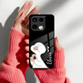 White Duck Glass Case Cover For Realme 16 Pro Plus 5G