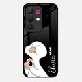 White Duck Glass Case Cover For Realme C85 5G