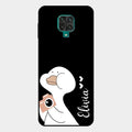 White Duck Glass Case Cover For Redmi Note 10 Lite