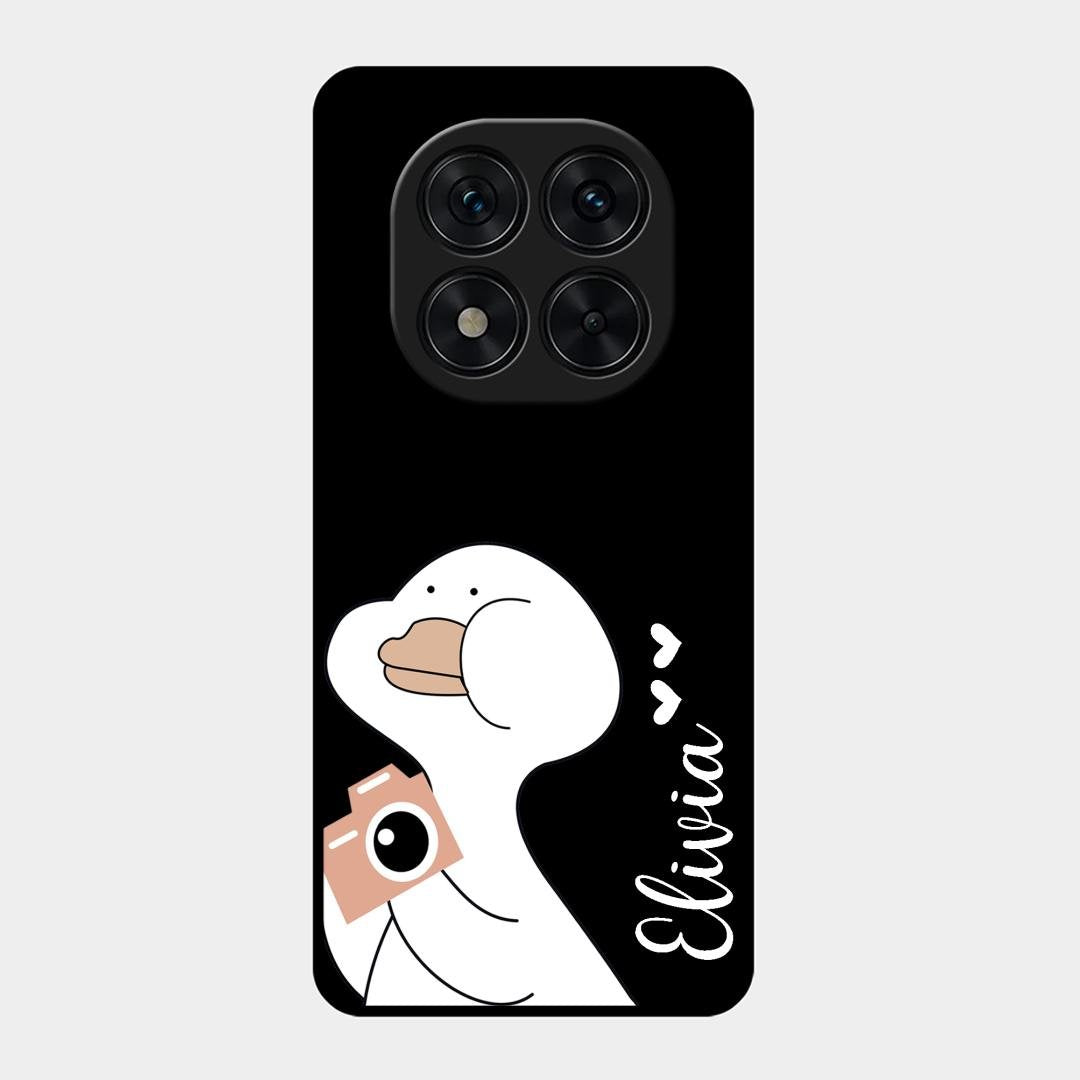 White Duck Glass Case Cover For Redmi Note 15 Pro Plus 5G
