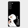 White Duck Glass Case Cover For Samsung Galaxy S21