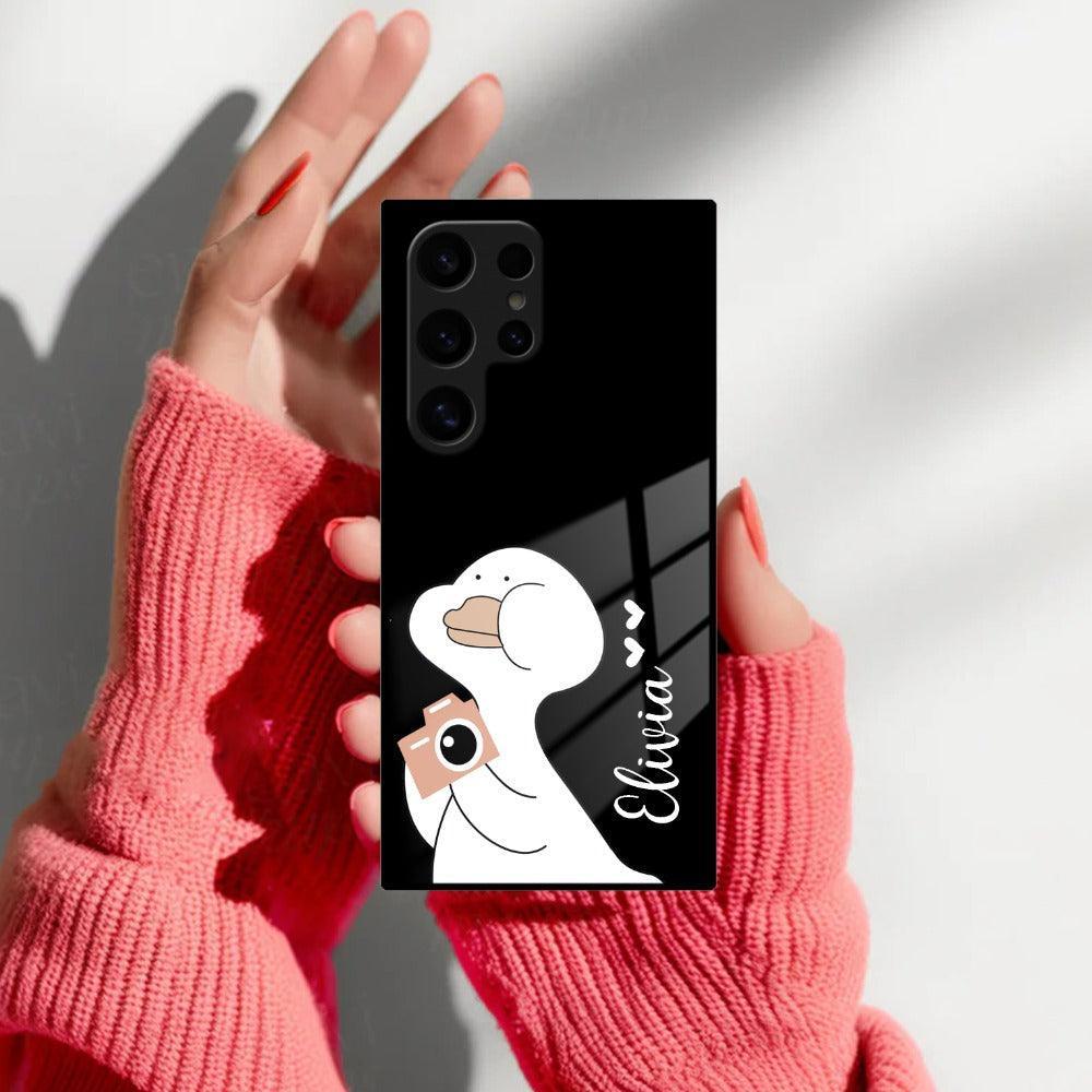 White Duck Glass Case Cover For Samsung - ShopOnCliQ