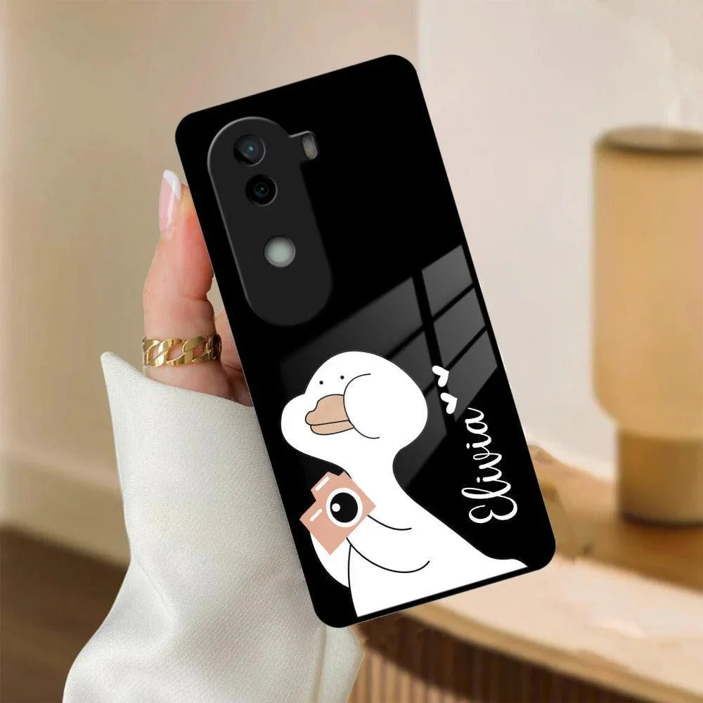 White Duck Glass Case Cover For Vivo - ShopOnCliQ