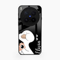 White Duck Glass Case Cover For Vivo X300 Pro 5G