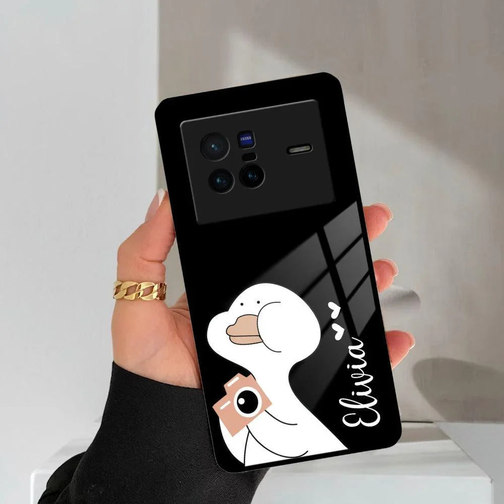 White Duck Glass Case Cover For iQOO - ShopOnCliQ