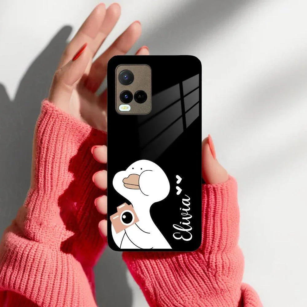 White Duck Glass Case Cover For Vivo - ShopOnCliQ