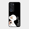 White Duck Glass Case Cover For Vivo Y29 5G