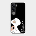 White Duck Glass Case Cover For Vivo Y300 5G
